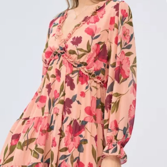 Cupshe Dresses & Skirts - NWT Cupshe's Floral Ruffled Maxi Dress